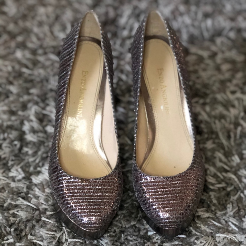 Enzo Angliolini Sparkly Glitter High Heel Shoes - image 2